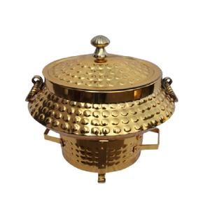 Plat de service en acier martelé de la meilleure conception pour les accessoires de mariage et d'hôtel, plat de service pour aliments - Product Image 1