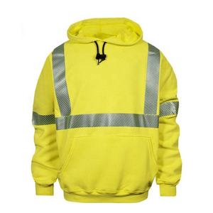 Sudadera reflectante de seguridad para hombres, prenda deportiva de alta visibilidad, con forro polar cálido, 100% poliéster, venta al por mayor - Product Image 1