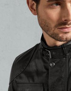 2021 vente en gros dernière conception Mans veste d'hiver en cuir décontracté mode hommes peau de vache noir veste en cuir pour hommes - Product Image 5