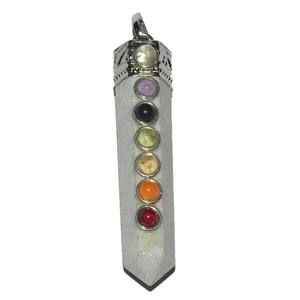 Scolosite 7 Chakra Pencil Pendant - Product Image 1