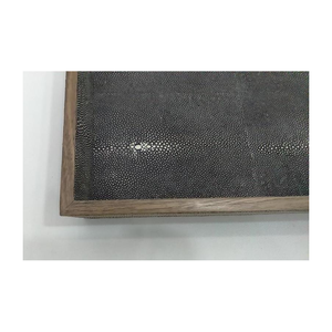 โมเดิร์นหรูหราสี่เหลี่ยมผืนผ้าตกแต่ง FAUX SHAGREEN ถาดขายส่งโต๊ะไม้ shagreen ถาดเสิร์ฟสําหรับโต๊ะกาแฟ - Product Image 2