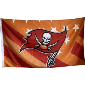 Bandeira de poliéster nfl tampa, bandeira grande de poliéster com ranhuras, 3 "x 5"