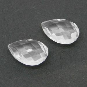 Cuarzo Cristal Blanco Natural, Corte Briolette en Forma de Pera de 15x10 mm, 6.45 Quilates, Gema Suelta Hecha a Mano para la Elaboración de Joyas - Product Image 4