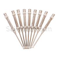 Rodillo de Acupuntura de Acero Inoxidable Plateado Médico DONGBANG, Masajeador de Puntos de Acupuntura Tipo A de 105 mm, Cuidado de la Salud Corporal y Facial, Control de Tiempo