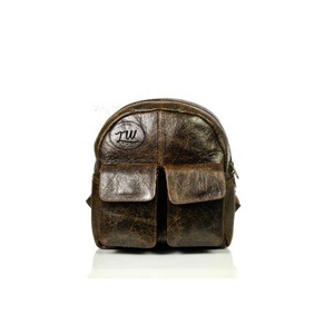 LW Sac à dos en cuir style vintage pour femmes Sac d'école à code vestimentaire artisanal Doublure en coton Nouvelle mode tendance Design portable - Product Image 5