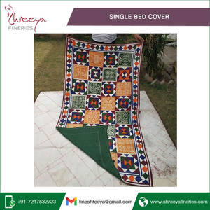 Vente chaude Boho Decor Kantha Couvre-lit simple Conception Unique Classique Coton Matériel À La Main Indien Couvre-lit Qualité Géométrique - Product Image 6