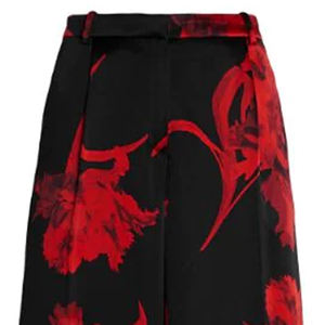 Pantalones de algodón de diseñador de talla grande para mujer, Pantalones estampados personalizados a la moda de primavera, cintura elástica delantera plana, pijama recién llegado - Product Image 5