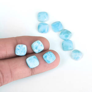 Vente en gros de pierres précieuses naturelles de qualité supérieure, Larimar bleu, 3-21 mm, forme coussin, cabochon taillé, pour la fabrication de bijoux - Product Image 3
