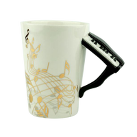 Tasse à musique avec poignée en forme de piano, tasse en céramique