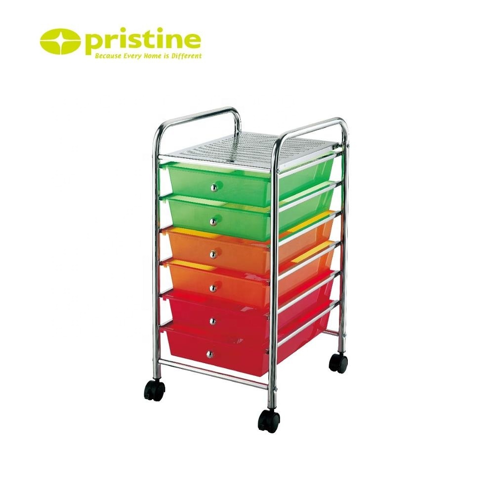 Made in Taiwan Plastic acrylic 6 layer storage drawer