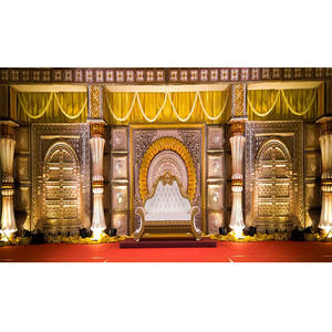 Scène de mariage esthétique du sud de l'Inde, décoration de scène de réception de mariage tamil, scène de mariage majestueuse en FRP du Sri Lanka, Canada - Product Image 1