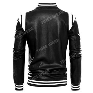 Blouson d'hiver en similicuir homme, de motard, avec Logo personnalisé, de haute qualité, - Product Image 4