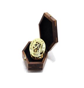 La Bàn Sundial Bằng Đồng Thau Hàng Hải HandMade West <span class=keywords><strong>London</strong></span>-La Bàn Làm Việc Hàng Hải Với Hộp Gỗ - Product Image 2