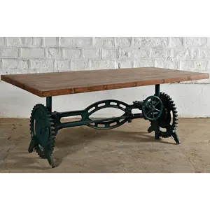 Akku crank table, Industrial Crank Dining/bar height adjust table, Base is on sale