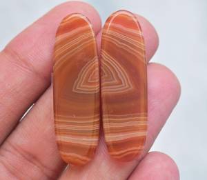 Amazing-ágata naranja de Botsuana, par combinado de ágata roja con banda de cornalina, pares combinados para pendientes, pendientes de ágata al por mayor - Product Image 3