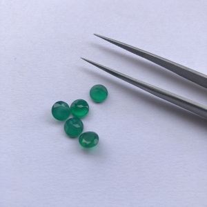 Piedra semipreciosa de piedra preciosa suelta de corte redondo facetado de ónix verde Natural de 6mm para hacer joyas, collar, anillo, pendiente, colgante - Product Image 2