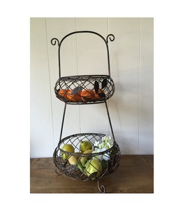 XXL Colorful Folding Metal Wire Fruit <b>Basket</b> Iron Storage <b>Foldable</b> Fruit <b>Basket</b> for Food Storage - Product Image 4