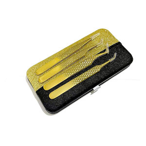 Ensemble de 4 pinces à épiler en acier inoxydable avec pointe inclinée, pinces à épiler pour sourcils pointues, durables et précises, option de logo personnalisé - Product Image 5