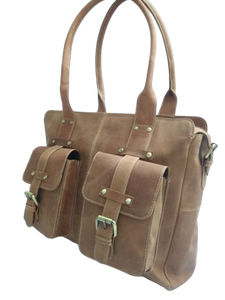 Sac à main en cuir pour femmes, poche frontale de styliste, fourre-tout à poignée, à bandoulière, utilisation quotidienne au bureau - Product Image 2