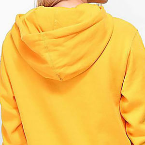 Servicio OEM Sudadera con capucha de algodón de Invierno para mujer Manga larga Amarillo Transpirable Tallas grandes Técnicas lavadas - Product Image 6