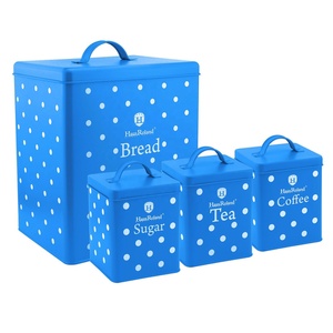 new design metal bread box set food container set