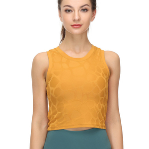 Fabricante Mayorista de Ropa Deportiva para Mujer, Camisetas de Yoga de Punto Acanalado, Tops Cortos para Gimnasio y Fitness - Product Image 1