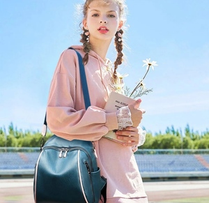 genuine pure leather <b>backpack</b> cross body female day pack shoulder bag high quality leather <b>backpack</b> for women - Product Image 5