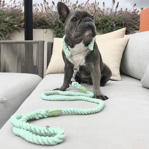 Multiple Colour Durable Cotton Rope <b>Leash</b> Rope Dog <b>Leash</b> with Hand Free Luxury Design for Dog Walking - Product Image 2