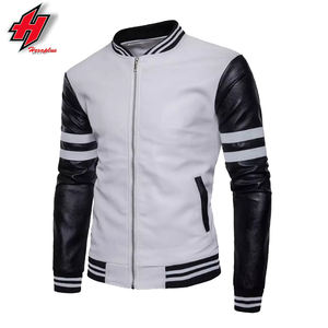 เสื้อทีมเบสบอลทีมตัวแทนนักเบสบอลแขนเสื้อหนังแบบวิทยาลัยของผู้ชายปักโลโก้ได้ตามต้องการสำหรับฤดูหนาว - Product Image 1