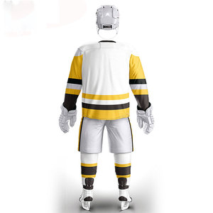Custom High Quality College Ice Hockey Uniforms Double Sided Fully Sublimation Print Gum Patches 100% Poly Team Hockey Jerseys - Product Image 3