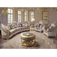 Set Sofa Ruang Tamu Kayu Jati Modern Berumbai yang Nyaman dan Elegan, Furnitur Klasik Italia Mewah, Ukuran Dapat Disesuaikan, Tahan Lama