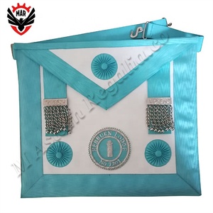 Kit de tablier en cuir Craft Junior Warden Master Mason avec badge attaché brodé à la main - Product Image 1