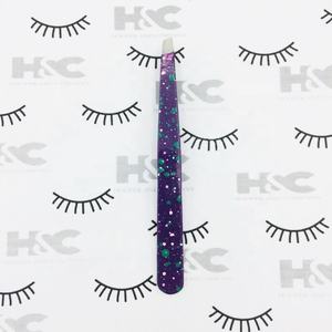 Nouvelle pince à épiler bleu enduit de poudre pince à épiler pince à cils en acier inoxydable Logo personnalisé offre emballage durable bas quantité minimale de commande - Product Image 4