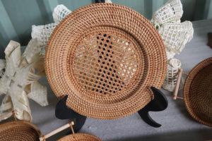Hand Woven Natural Charger Rattan <b>Plate</b>- Rattan <b>Plate</b> Holder- Vintage Rattan Charger <b>Plate</b>(Ms.Verda WS0084777699587) - Product Image 2