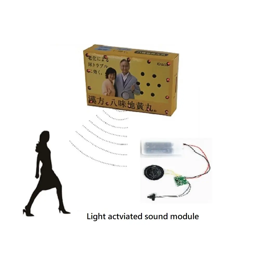 New light sensor activated sound voice music chip module for gift box