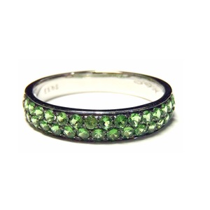 KOK Livraison Directe Conception Personnalisée Bonne Qualité 18k Or Blanc Rhodium Noir Vert Émeraude Bague de Mariage pour Femme - Product Image 1