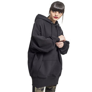 Vente en gros de sweats à capuche longs pour femmes de grande taille dans toutes les couleurs avec logo personnalisé - Product Image 3