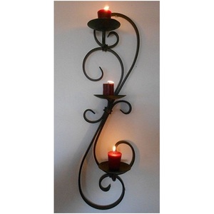 เชิงเทียนโลหะทันสมัยสำหรับผู้ถือถ้วยสีเหล็กยืนตารางตกแต่งเชิงเทียนสำหรับผนังตกแต่งรายการ - Product Image 5