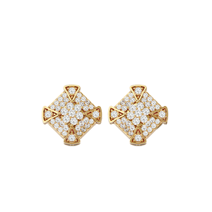 0.35 TCW Real Round Diamond Stud <b>Earrings</b> | 14K Gold Screw <b>Back</b> Floral Cluster Design | Anniversary Gift Fine Jewelry for Women - Product Image 1