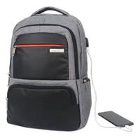 Sac à dos pour ordinateur portable unisexe de 15 pouces, tendance 2022, de haute qualité, avec chargement USB, géométrique, imperméable, antivol, fermeture éclair, 24L, polyester