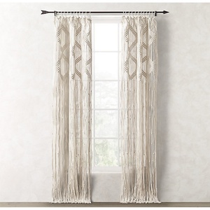 ผ้าฝ้ายอินทรีย์บริสุทธิ์เชือก Macrame ผ้าม่านจาก Casa Decor อินเดีย - Product Image 2