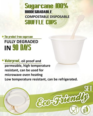 Takeaway Molded Pulp Dome Disposable Bagasse Sugarcane Coffee Cup Lid