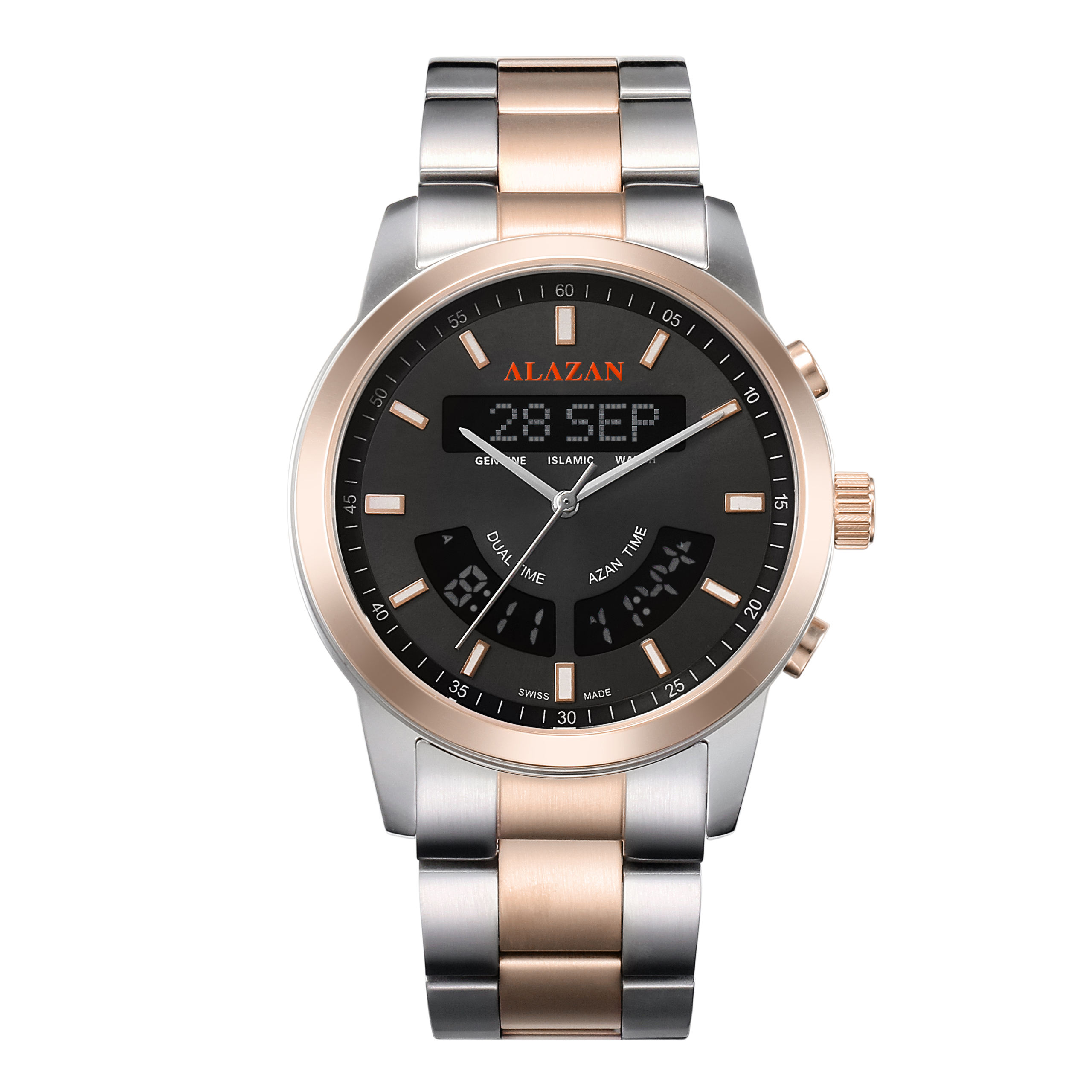 Half rose gold+black