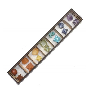 Chất Lượng Tốt Nhất 7 Chakra Merkaba Sao Thiết Lập 7Pcs Đánh Bóng Thạch Anh Đá Quý Bằng Gỗ Hộp Quà Tặng OEM Hình Học Thiết Lập Gs_003 Tinh Thể Tình Yêu - Product Image 6