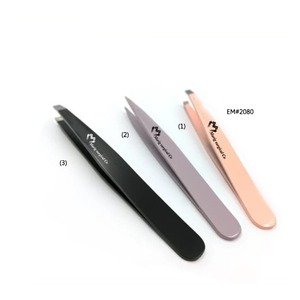 Pinzas para extensiones de pestañas, producto de Amazon, herramientas de belleza, de acero inoxidable, pinzas para extensiones de cejas, pinzas para cejas postizas - Product Image 1