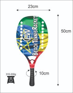 Raquetas de Tenis Playa y Pádel Personalizadas con Cara de Fibra de Carbono y Vidrio, Peso 310-330g, Longitud 50cm, Logotipos y Combinaciones de Colores - Product Image 4