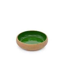 Cuenco de madera esmaltado para ensalada, cuencos de color personalizados con cuchara y servidores, producto en oferta - Product Image 3