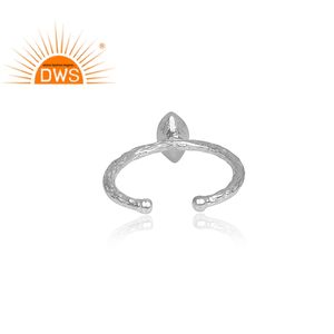 Natural Pear Cut Ethiopian <b>Opal</b> Gemstone <b>Ring</b> Supplier Hand hammered Fine 925 <b>Silver</b> <b>Ring</b> Jewelry Manufacturer - Product Image 4