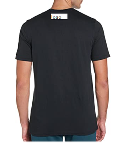 T-shirt à manches courtes pour homme, vêtement de Sport style poitrine gauche, maille imprimée sécurité haute visibilité 60% coton 40% Polyester importé - Product Image 2