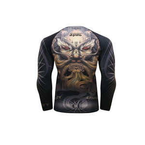 Camisetas de compresión de manga larga para hombre, camisas deportivas y ropa de gimnasio, color negro - Product Image 4